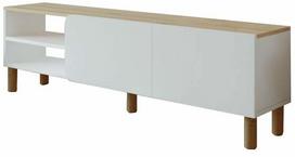 Televizoriaus spintelė Kalune Design River, balta sp./sapphire sp., 31.4 cm x 150 cm x 48.2 cm