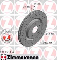 ZIMMERMANN Stabdžių diskas SPORT BRAKE DISC Z 200.2533.52