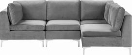 Modulinė sofa Beliani Evja, pilka sp., dešininė, 235 x 150 cm x 84 cm
