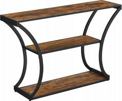 Konsolinis staliukas Vasagle, juoda sp./ruda sp., 120 cm x 30 cm x 80 cm