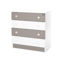 Komoda Lorelli New, baltos/smėlio spalvos