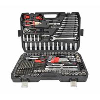 AW39225BLIP AWTOOLS Black Line 1/4", 3/8" ir 1/2" galvučių bei universalių įrankių rinkinys, 225 vnt.