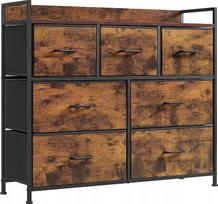 Komoda Songmics, ruda sp./juoda sp., 85 cm x 28.5 cm x 98 cm