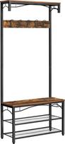 Drabužių kabykla su lentyna Songmics Loft, 178.5 cm, juoda sp./riešuto sp.