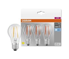 Komplektas 3 vnt. LED lemputės BASE CLASSIC FILAMENT A60 E27/7,5W/230V 4000K - Osram