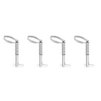 4 Pieces Stainless Steel Quick Release Pin Bimini Top Pin Boat hardware for Boat Bimini Top Deck Hinge Rustproof white