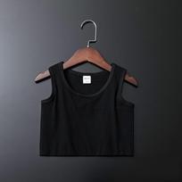 Tvarstis krūtinei Tomboy Vest Top kvėpuojantis elastingas krūtinės rišiklis L juoda