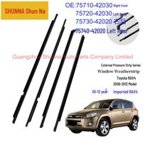 Toyota RAV4 2005-2012 Durų stiklo išorinė sandarinimo juosta 75710-42030, 75730-42020 75740-42020 Left Rear Door Weatherstrip