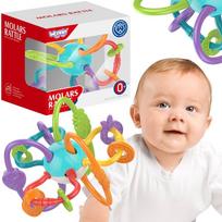 WOOPIE 2in1 sensorinis kramtukas–barškutis kūdikiams, 0+