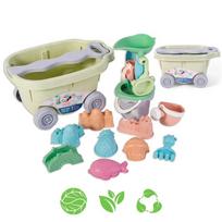 WOOPIE GREEN ekologiškas smėlio karučio rinkinys vaikams, 3+