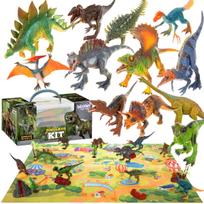 WOOPIE dinozaurų pasaulio rinkinys su kilimėliu ir figūrėlėmis, 3+