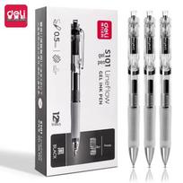 Deli S101 Black Retractable Gel Pens (60 Pens)