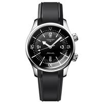 LONGINES Classic Replica Legend Diving Series Automatic Mechanical Movement 300 Watch 39mm Black Dial Stainless Steel Case Rubber Strap L3.764.4.50.9 juoda