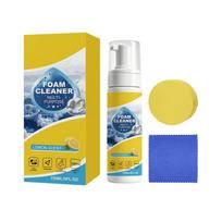 Multi Purpose Foam Cleaner for Car Interior Surfaces 150ml Includes Cleaning Cloth and Sponge for Dashboard Seat and Upholstery Care One Size