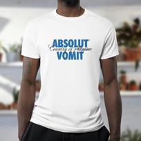 Absolute Vomit 1 Tshirt Parody Alcohol Top Novelty Vodka Joke Tee 085 S įvairiaspalvis