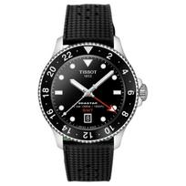 TISSOT Starfish 1000 serijos kvarcinis mechanizmas 300 metrų atsparumas vandeniui Vyriškas laikrodis Laikrodis 40 mm Juodas ciferblatas Nerūdijančio plieno korpusas Guminis dirželis T1208521705100 juoda