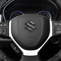 HECQ4 Anglies Pluošto Epoksidinė Automobilio Vairo Logotipo Emblema Lipdukas SUZUKI Vitara Alivio Swift Alto Automobilio Interjero Ženkliukų Lipdukai juoda