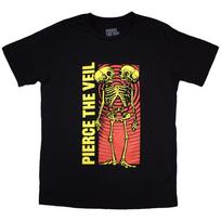 Pierce The Veil Unisex Marškinėliai: Banguotas skeletas (Didelis) 2XL