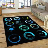 Racing Car Dashboard Machine Control Screen Carpet Rug for Bedroom Living Room Sofa Decoration,Child Game Large Decor Floor Mat 40x60cm( 15x23in )