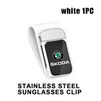 For Skoda Car Sun Visor Glasses Holder Auto Eyeglasses Storage Box Storage Tools Rapid Octavia Derivative Enyaq-iV VisionS Yeti