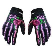 Skeleton Finger Pattern Bike Gloves, Cycling Gloves for Climbing