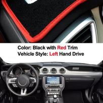 Car Auto Dashboard Cover Dashmat Pad Carpet Dash 2 Layers For Ford Mustang 6th Gen 2015 2016 2017 2018 2019 -Present RHD LHD auksas