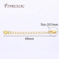 10/12mm Lobster Clasps Extension Chain,Rhodium/ 18K Real Gold Plated Brass 66mm Extension Tail Chain DIY Jewelry Making Findings 5 Pieces