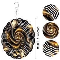 Spiralė Galaxy metaliniam vėjo malūnui - 360° besisukantis kabliukas, dvipusis meninis dizainas, ryškus ir sudėtingas sodo ir kiemo dekoras
