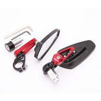 7/8  22mm Bar End Rear Mirrors Motorcycle Accessories Motorbike Scooters Rearview Mirror Side View Mirrors Moto for Cafe raudona