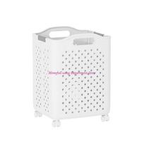 Multiple Sized Laundry Basket With Brakes On Sturdy PP Materials Portable for Space Saving and Easy Transport for medium size