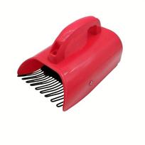 1pc Red Plastic Berry Picker for Blueberry/Hawthorn/Blackberry/Lingonberry, with Metal Comb, Ergonomic Handle, Easier Scoop raudona