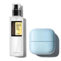Glass Skin Essence Stack — COSRX Advanced Snail 96 Mucin Power Essence 100ml + Laneige Water Bank Blue Hyaluronic Cream 25ml