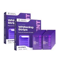 (84 vnt) Violetinės dantų balinimo juostelės kasdieniam naudojimui Švelni formulė Apsauga nuo emalio ir dėmių šalinimas 42 vnt./pakuotė 84pcs