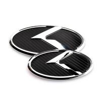 AIL1 3D ABS K Logo Front Grill Emblem Rear Trunk Badge Car Sticker Decal For Kia K5 2011-2013 Optima Forte 2009-2014