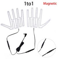 1 Pair Five-Finger Gloves Heating Pad Carbon Fiber 5V Hand Warmer Heater Thermal Insulation for Outdoor Skiing