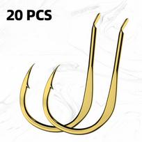20pcs Copper-protruding Thousand-fish Hooks Bulk Barbs Anti-dropping Non-escaping Fish Raft Fishing Hooks 0.5