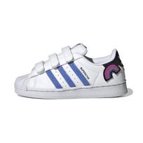 Adidas Superstar Little Kid Rainbow Decal Kids Sneakers White Cloud-White Pulse-Blue GV8988 29