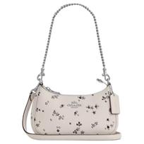 Coach Teri 20 Star Print Crossbody Bag Women Handbags Silver Chocolate Multicolor CCE46-SVCAH Basic Set (Bag+Dust Bag)