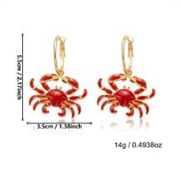 New holiday-style exaggerated lobster and crab imitation pattern earrings, creative design seaside earrings 1