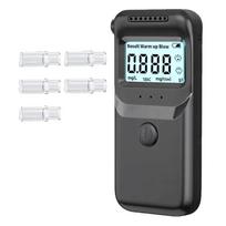 Portable Breathalyzer Professional Breath Alcohol Tester 3 Colors Lamp Digital LCD Display Alcohol Detector for Drunk Driving raudona juoda spalva