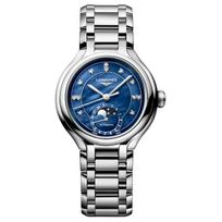 LONGINES Elegant Series Automatic Mechanical Movement 30 Meters Waterproof Trendy Blue Dial Stainless Steel Case Stainless Steel Strap L8.126.4.97.6 mėlyna