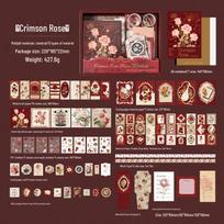 ZABC Retro Rose Bullet Journal Gift Box - Hoshino Kimi Series Notebook Set