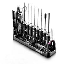 HUDY CNC Aluminum Tool Holder for RC Car: Screwdriver, Pliers, Scissors, Tweezers Rack No juoda