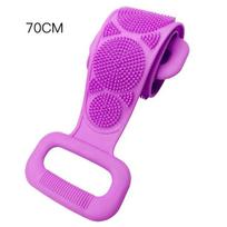 70cm Body Sponge Silicone Brush Bath Towel Bath Gel Bath Cleansing Skin Brush Massage Bath Exfoliating Skin Cleansing Brush purple