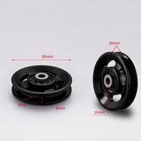 Kabelio skriemulio ratukas treniruotė tylus triukšmo mažinimas 88mm Black