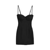Spicy Girl Strapless Dress: Women's Sexy Slim Fit Bodycon with Bra Pad Small juoda