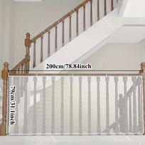 Pet Safety Enclosure Net for Cats Puppies Multipurpose Stair Railing Proof Mesh For Pet Cat Kitten Puppy 200cm balta