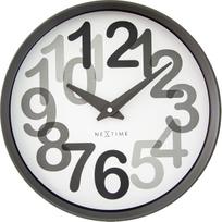 NeXtime Sieninis laikrodis Big Number 30 cm, antracito