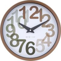 NeXtime Sieninis laikrodis Big Number 30 cm, rudas