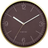 NeXtime Sieninis laikrodis Nova 30 cm, kaštoninis